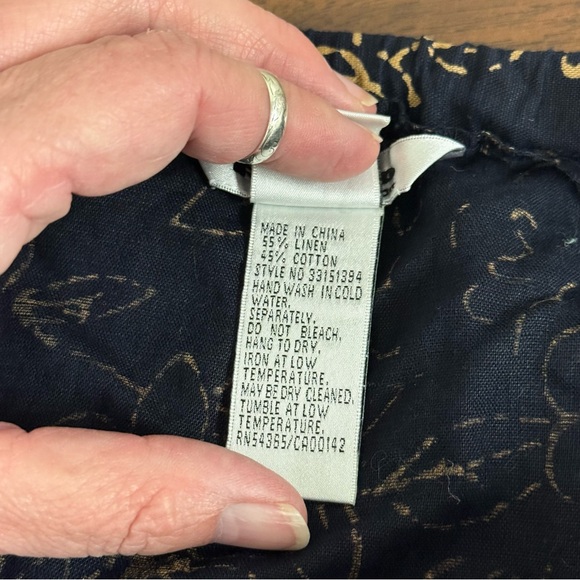 Nygard Collection Black Gold Floral Midi Skirt Size 12 | Elegant Evening Party - Picture 7 of 8